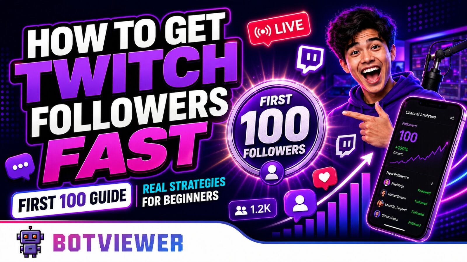 How to Get Followers on Twitch - BotViewer